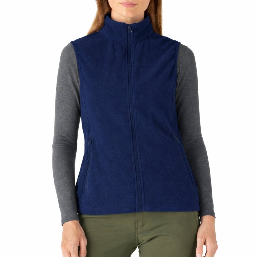 33,000ft Navy Blue Full Zip Fleece Vest Women’s Medium Lightweight Outdoor Soft